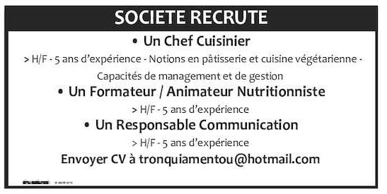 lettre de motivation pour animateur nutritionniste